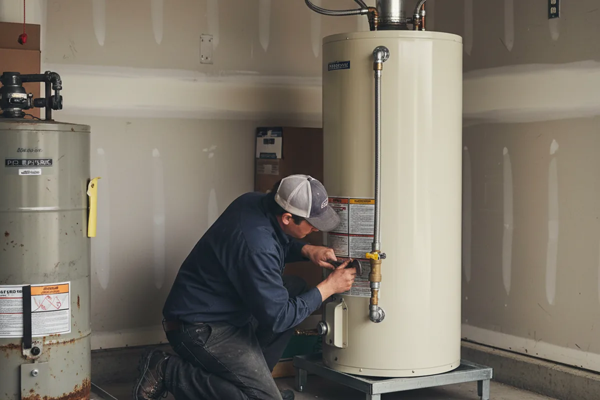 Water heater and shutoff valve replacement in Willow